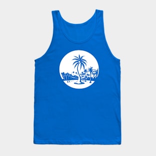 Summer Vibes - Retro Palm Reverse Tank Top